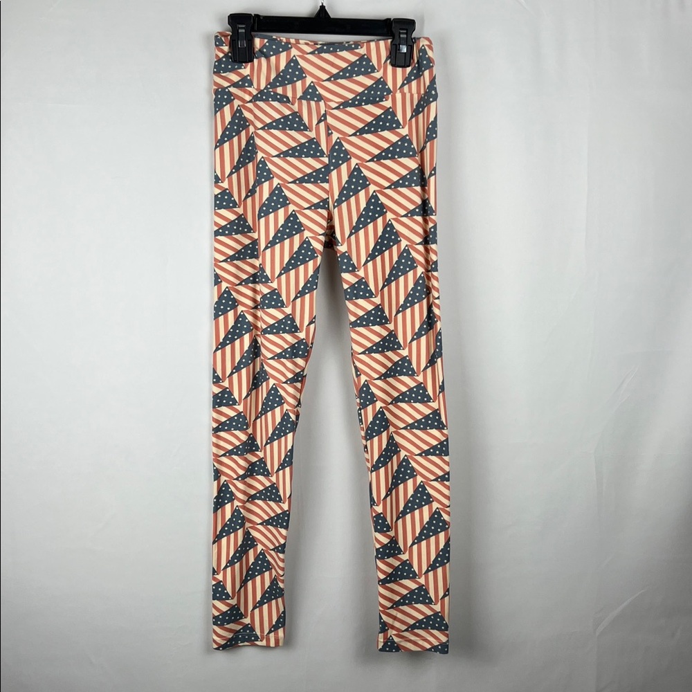 LuLaRoe Patriotic Star and‎ Stripe Leggings